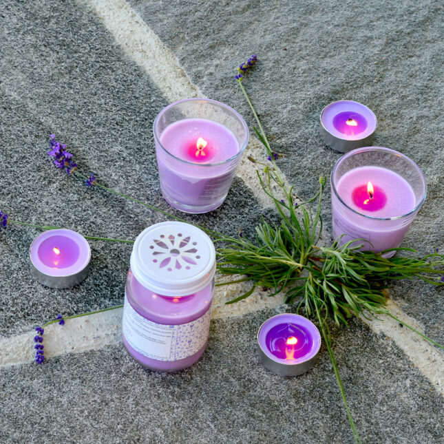 Bougie parfumée à la lavande 