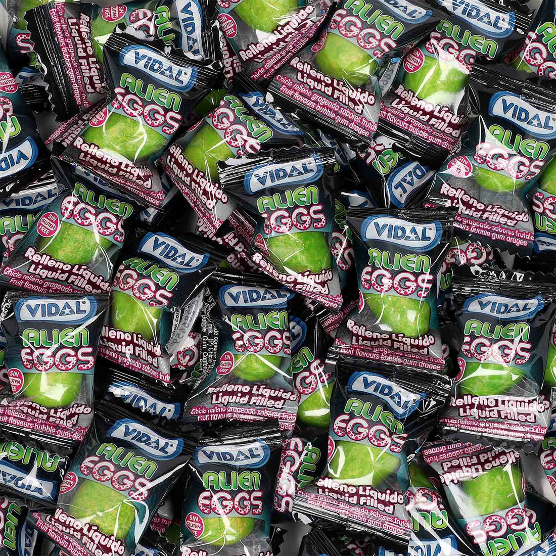 Kaugummi Alien Eggs mit flüssigem Kern - 200er Pack