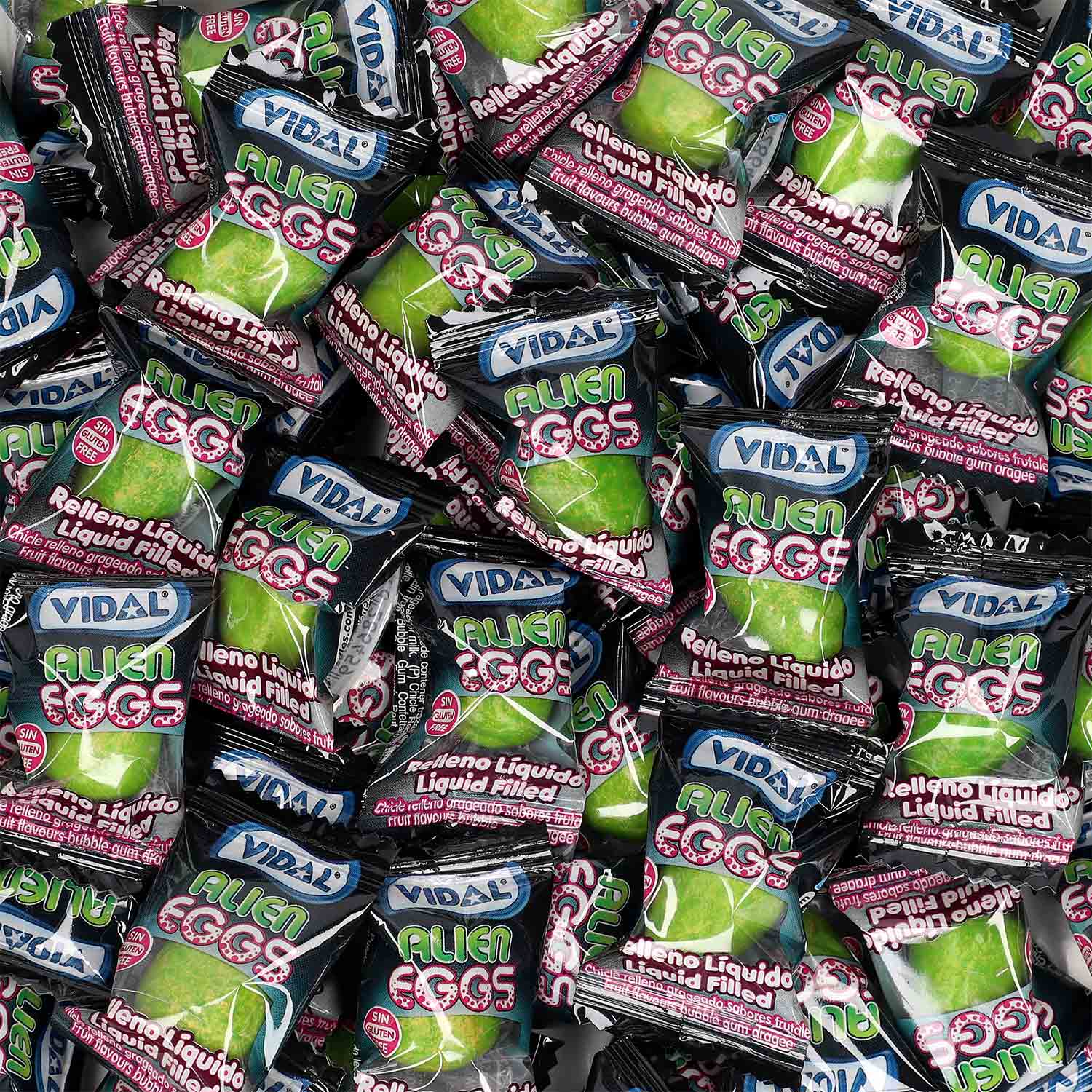 Kaugummi Alien Eggs mit flüssigem Kern - 200er Pack