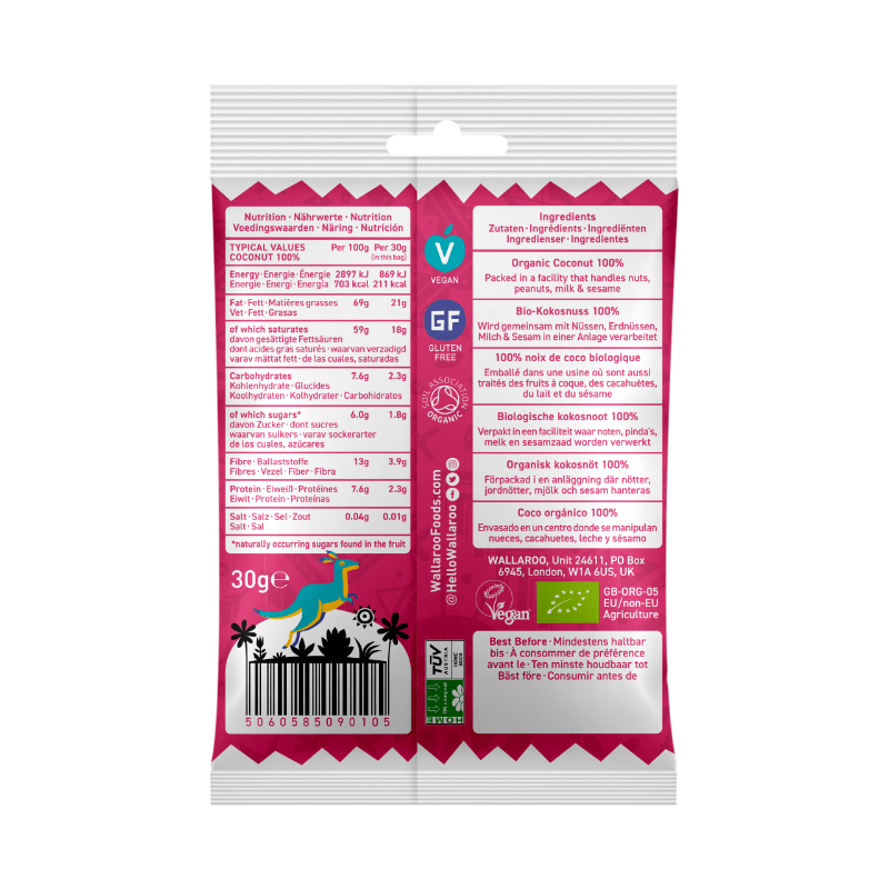 Geröstete Kokosnuss Bio 30g