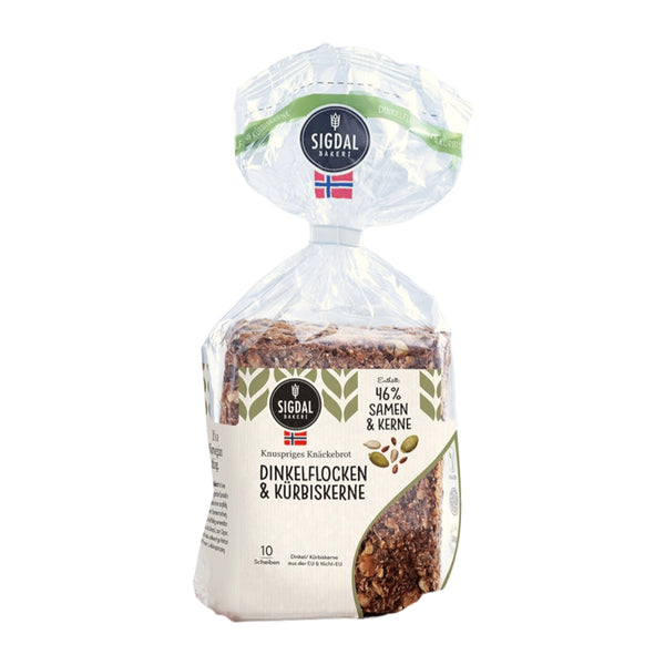 Knäckebrot Dinkelflocken & Kürbiskerne 190g