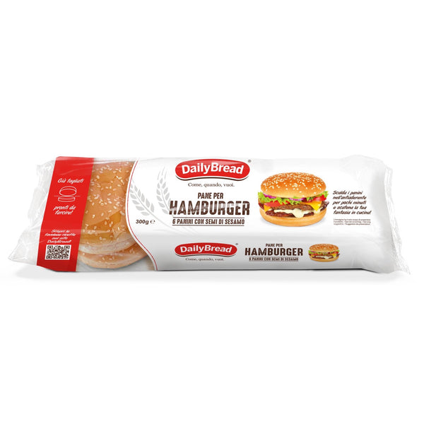 Burger Buns Sesam geschnitten 6er Pack - 300g